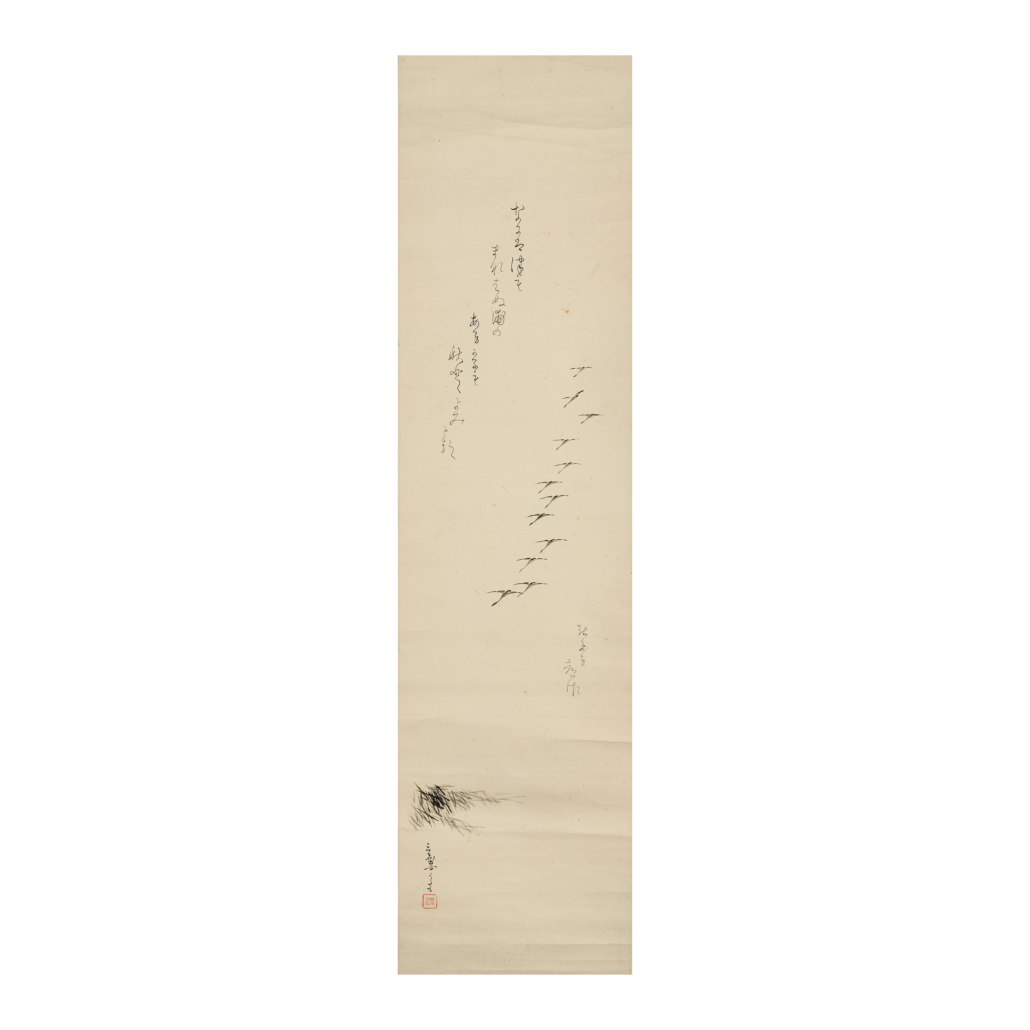 Nakayama Miya (1840-1871) Two Japanese paintings, mounted as hanging scrolls, the smaller painte... - Bild 3 aus 3