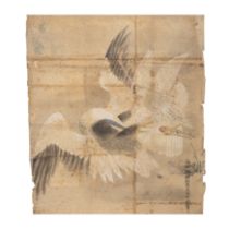 In the manner of Kanō Tan'yū (1602 - 1674) A Japanese painted with ink and colour on paper, depi...