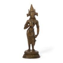 A Nepalese copper-alloy figure of Vajrapani 20th century The standing Bodhisattva cast in the 1...