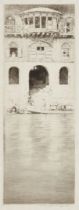 To Be Sold With No Reserve A group of four framed etchings by Mortimer Menpes (1855-1938), Srin...