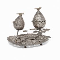 To Be Sold With No Reserve An Ottoman silver salt and pepper set, Turkey, 19th century, each in ...