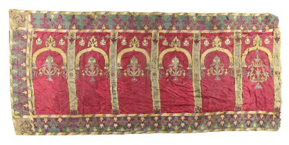 To Be Sold With No Reserve A large mihrab tent panel (h'ti), Morroco, late 19th century, each ...