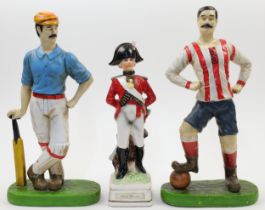 Three British pottery figures, 20th century, comprising: a porcelain militaria figure of an Offic...