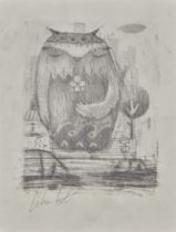 Graham Carter,  British b.1975 -  School Run;  pencil on paper, signed lower left 'Graham Carte...