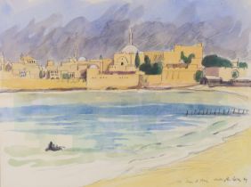 Israeli School,  Active c. 1979 -  St. Jean D'Acre, 1979; watercolour on paper, signed (indisti...