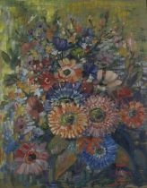 Elizabeth 'Peggy' Thorp,  1906-1959 -  Still life of flowers, 1959;  oil on panel, signed and d...