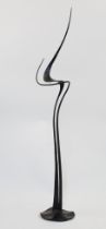 Tim Fortune (b.1959), Modernist steel sculpture, late 20th century, initialled 'TF' to base, 82.5...