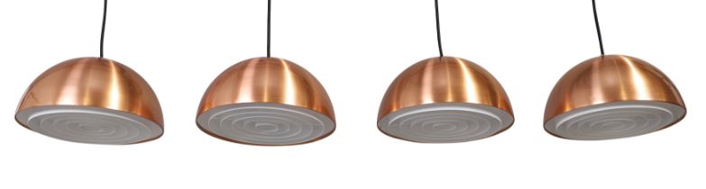 Vilhelm Wohlert (1920-2007) & Jørgen Bo for Stellar Works, four 'Louisiana' pendant lights, c.201...