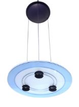 Perry King and Santiago Miranda for Arteluce  'Aurora 1040' pendant light, circa 1980  Glass, la...