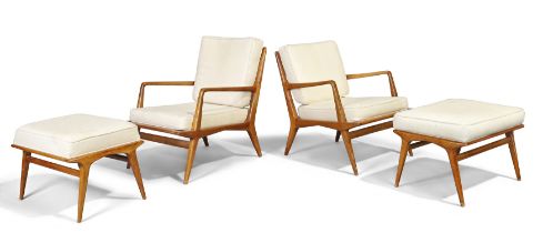 Carlo de Carli (1910-1999) for M. Singer & Sons  Two model '114' lounge chairs and two model '14...