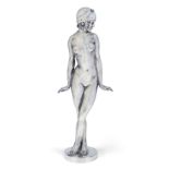 François-Emile Popineau (1887-1951)  'Messaouda' sculpture of a female, circa 1930  Silvered bro...
