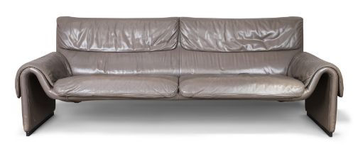 De Sede  Model 'DS 2011' three seater sofa, circa 1980  Leather upholstery  Manufacturer's marks...
