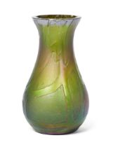 Attributed to Kralik  Iridescent vase, circa 1910  Acid etched glass  14cm high