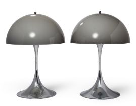 Vernor Panton lamps (1926-1998) for Louis Poulson  Pair of 'Panthella' lamps, circa 1970  Plasti...