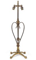 W.A.S Benson  Model no. '11146/s' table lamp, circa 1900  brass, copper  Unmarked  69.5cm high  ...