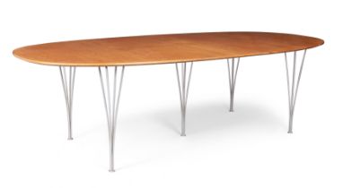 Piet Hein (1905-1996), Bruno Mathsson (1907-1988) for Fritz Hansen  'Superellipse' dining table,...