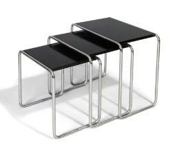 Attributed to Marcel Breuer (1902-1981) for Thonet  'B9' nest of three tables, first half 20th C...
