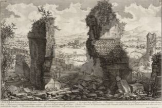 Giovanni Battista Piranesi,  Italian 1720-1778-  Veduta degli Avanzi sopra terra dell'antico Ust...