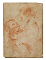 Manner of Giovanni Francesco Barbieri, called Il Guercino,  18th/19th century-  An infant, half-...