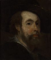 After Sir Peter Paul Rubens,  Flemish 1577-1640-  Portrait of the Artist;  oil on canvas, 41 x ...