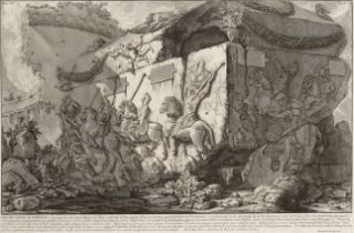 Giovanni Battista Piranesi,  Italian 1720-1778-  Grand'urna di Porfido;  etching on laid paper,...