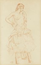 Sir William Russell Flint, RA PRWS,  Scottish 1880-1969-  Anthea;  red chalk on paper, signed w...