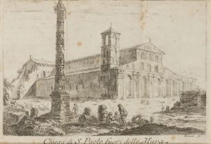 Giovanni Battista Piranesi,  Italian 1720-1778-  Four Views of Rome, comprising; Veduta della Ba...
