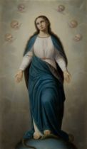 Manner of Bartolomé Esteban Murillo,  19th century-  The Immaculate Conception;  oil on canvas,...