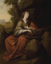 Follower of Jacques Blanchard,  French 1600-1638-  The Penitent Magdalene;  oil on canvas, 51.4...