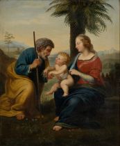 After Raphaello Sanzio da Urbino, called Raphael,  Italian 1483-1520-  The Holy Family with a Pa...