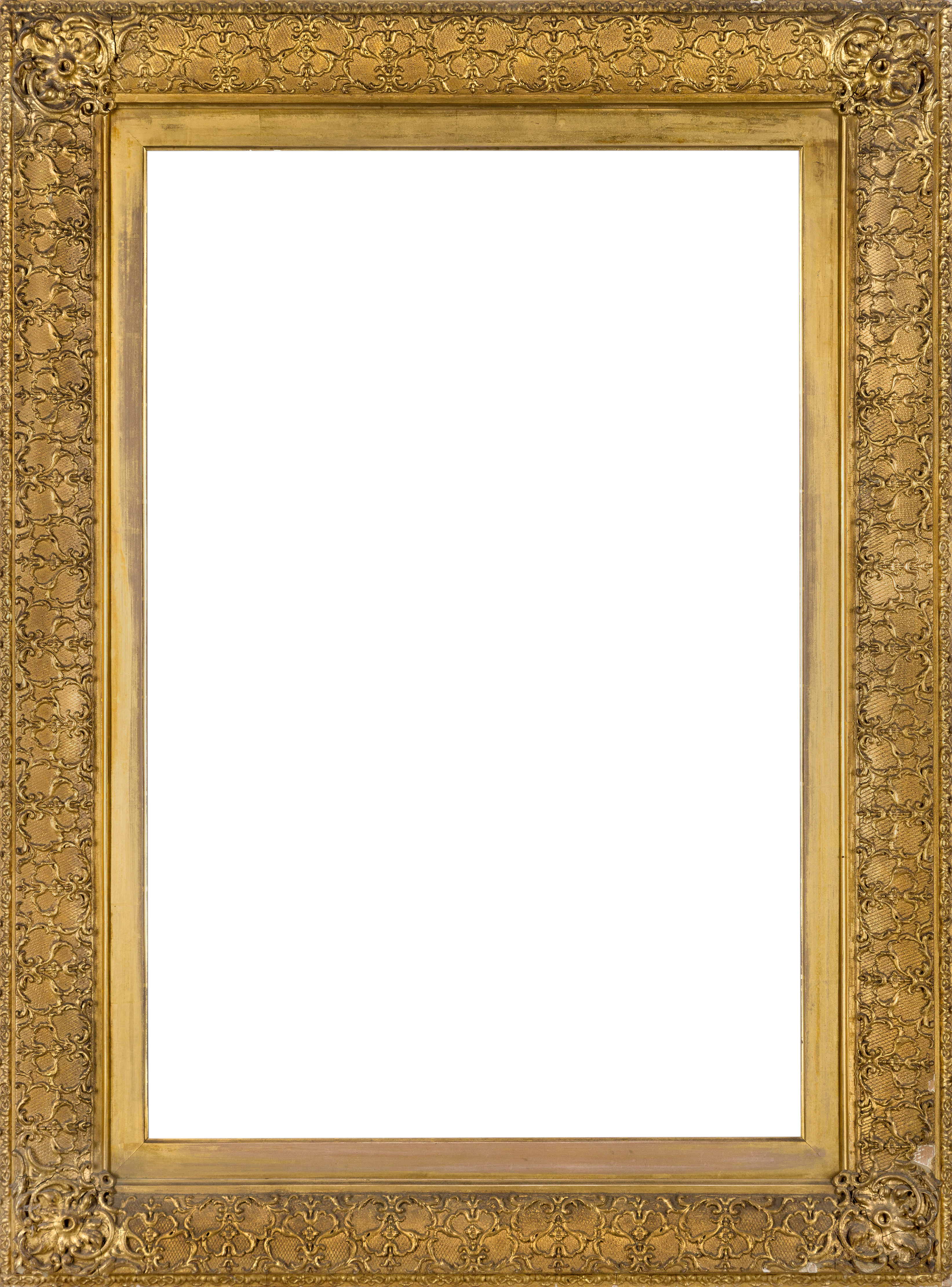 A Scottish Gilded Composition Print Frame by Alexander Hill,  fl.1860-1865-  with plain slip, c...