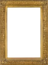 A Scottish Gilded Composition Print Frame by Alexander Hill,  fl.1860-1865-  with plain slip, c...