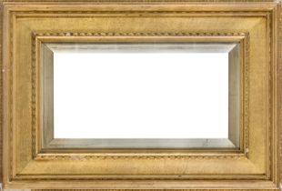 A Pair of Gilded Oak and Composition Watts Frames,  early 20th century-   with silvered wedge sli...