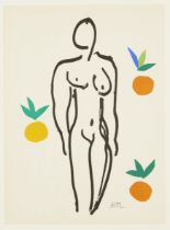 After Henri Matisse, French 1869-1954, Nu aux Oranges, 1958; lithograph on wove from Dernieres ...