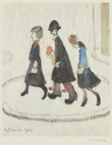 Laurence Stephen Lowry RBA RA, British 1887-1976, The Family; lithograph in colours on paper, s...