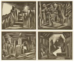 Paul Nash, British 1889-1946, Die Walkure, the Valkyrie's home; The Hall of the Gibichungs from ...