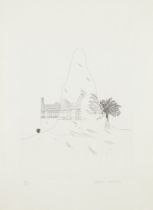 David Hockney OM CH RA, British b.1937-  The Glass Mountain, (from Illustrations for Six Fairy T...