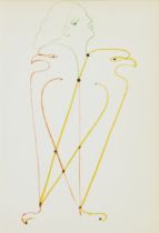 Jean Cocteau,  French 1889-1963, L'Aigle à Deux Têtes, 1957; lithograph in colours on Verge de ...