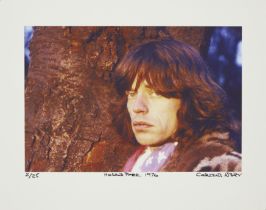 Carinthia West, British b.1951- Mick Jagger, Holland Park, 1976; photographic print in colours ...