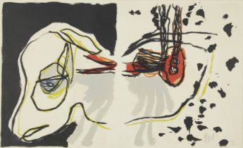 Karel Appel, Dutch 1921-2006, A Beast Drawn Man G, 1961;  lithograph in colours on wove, signed...