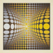 Victor Vasarely, Hungarian/French 1906-1997, Calculated Compositions; screenprint in colours on...