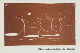 After Pablo Picasso, Spanish 1881-1973, Jeu de Ballon sur une Plage, 1957;  linocut on wove,  u...