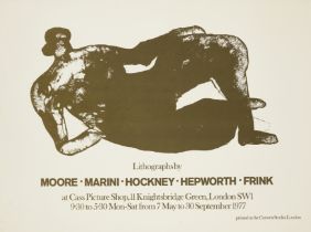 After Henry Moore OM CH FBA, British 1898-1986, Moore, Marini, Hockney, Hepworth, Frink, 1977: ...