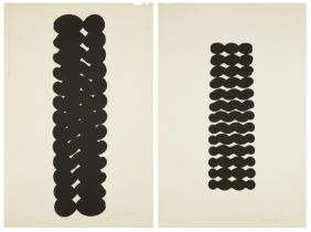 Peter Schmidt, German 1931-1980, Cycloids, 1966; each screenprint on wove, each signed in penci...