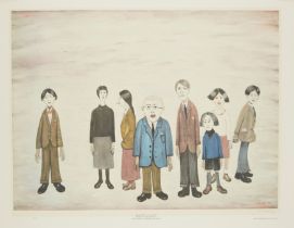 Laurence Stephen Lowry RBA RA, British 1887-1976, His Family; offset lithograph on wove, signed...