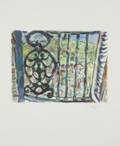 Bob Dylan,  American b.1941- Iron Railing, 2008; mixed media on paper, signed in pencil, sheet:...