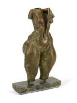 Stavri Kalinov,  Bulgarian 1944-2023, Zipped Eve Torso; bronze, height: 44.5 cm, Note: Kalinov...