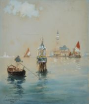 Frank Henry Mason,  British 1875–1965 -  Venice;  watercolour and gouache on paper, signed and ...