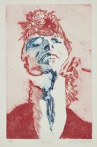 David Oxtoby,  British b.1938 -  Ziggy, 1974;  etching in colours on paper, signed, titled, dat...