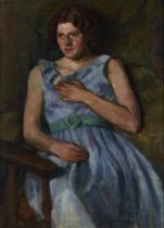 Patricia Preece,  British 1894-1966 -  Portrait of a young lady;  oil on canvas, bears inscript...